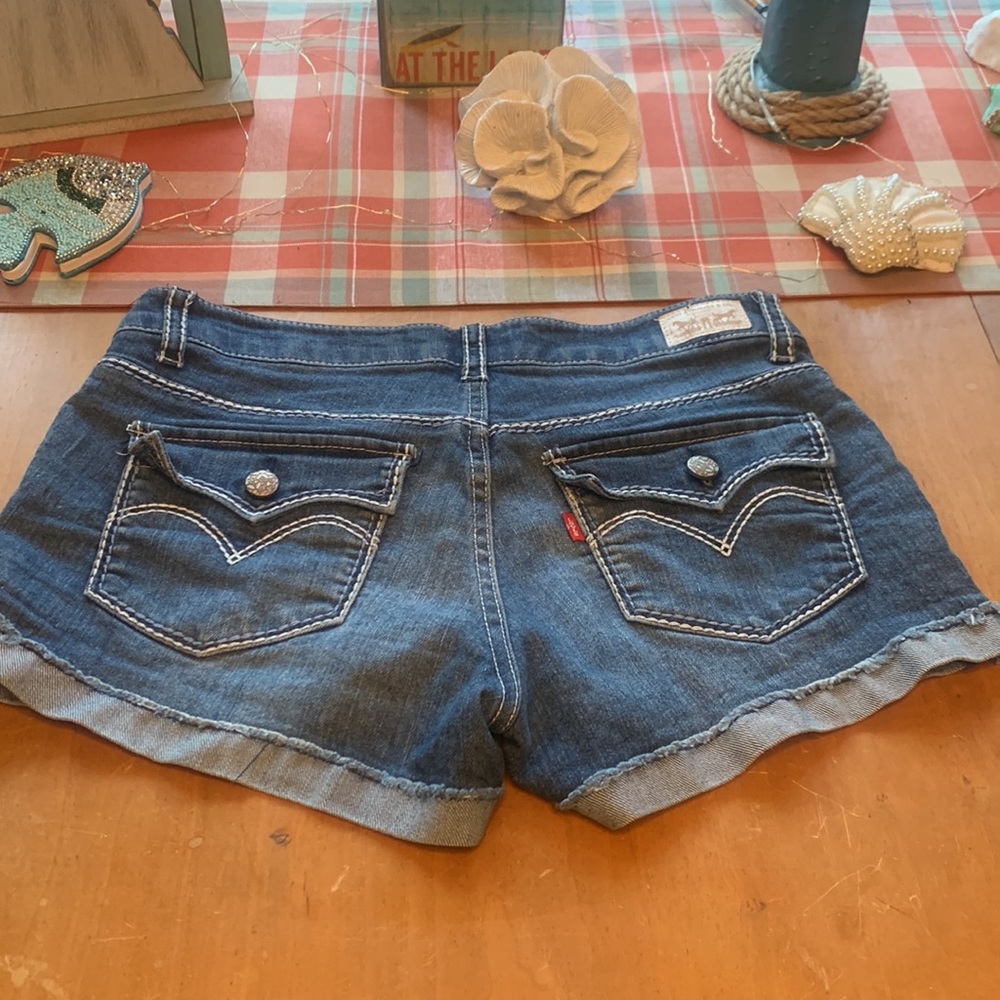 Levi Blue Jean Shorts, size 7, good shape.